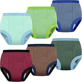 BIG ELEPHANT Toddler Potty Training Underwear, 100% Cotton for Boys & Girls