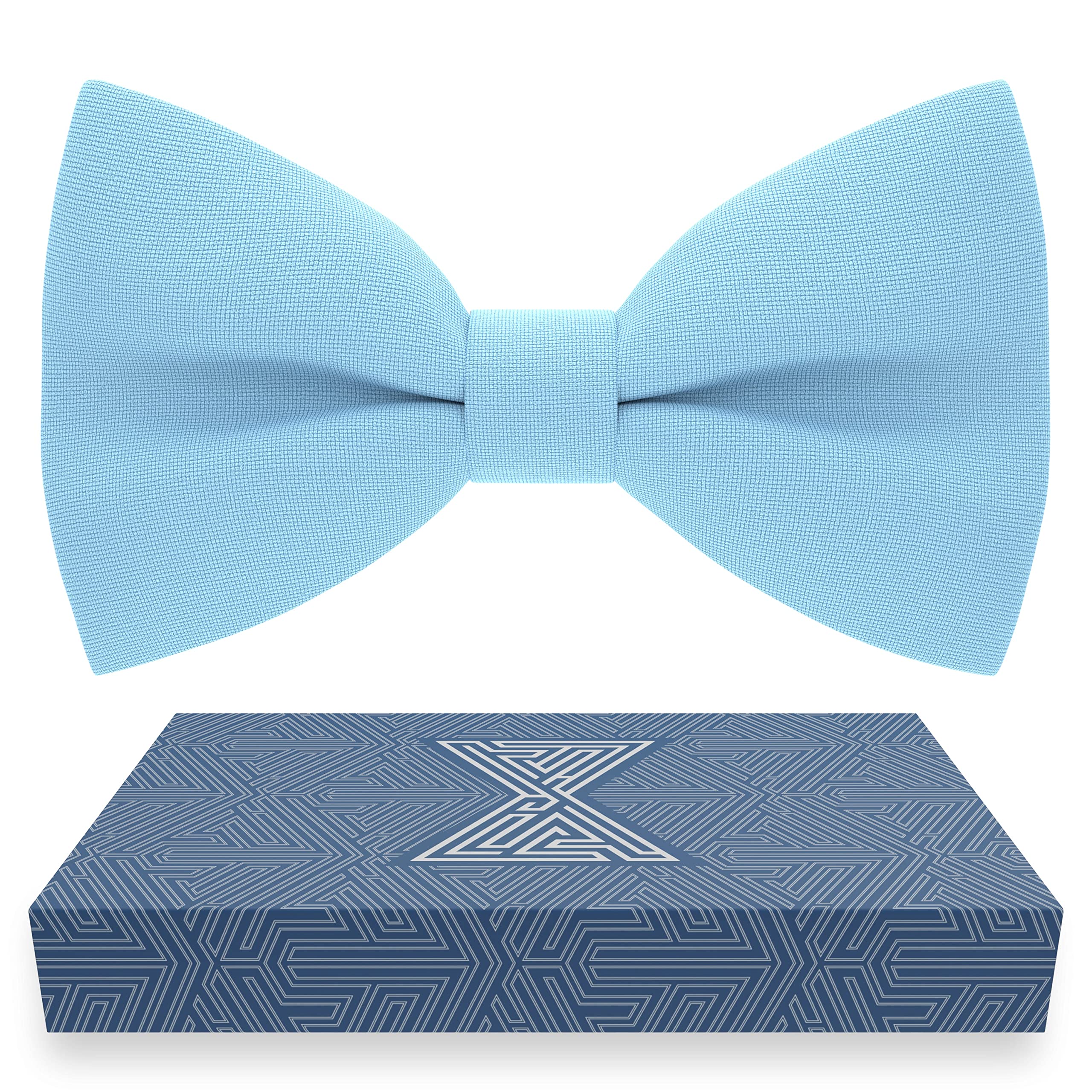 BOW TIE HOUSE Mens Bowties Pre-tied Shape Clip on Bowtie Solid Men Formal Wear f