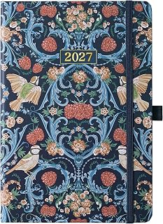 Diary 2025 - Week to View Diary 2025, from January 2025 - December 2025, with Classic and Beautiful Binding, Pen Holder, Elastic Closure, 14.6 * 21.4 (A5 Size)