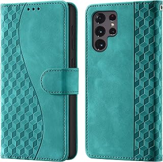 Mobile Phone Case for Samsung Galaxy S22 Ultra, Premium Leather Case, RFID Blocking, Foldable, Wallet, Magnet, Card Slot, Stand Function, Protective Case, Compatible with Samsung S22 Ultra Cover