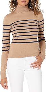 Amazon Essentials Dolcevita Leggero a Maniche Lunghe, Vestibilità Aderente Donna