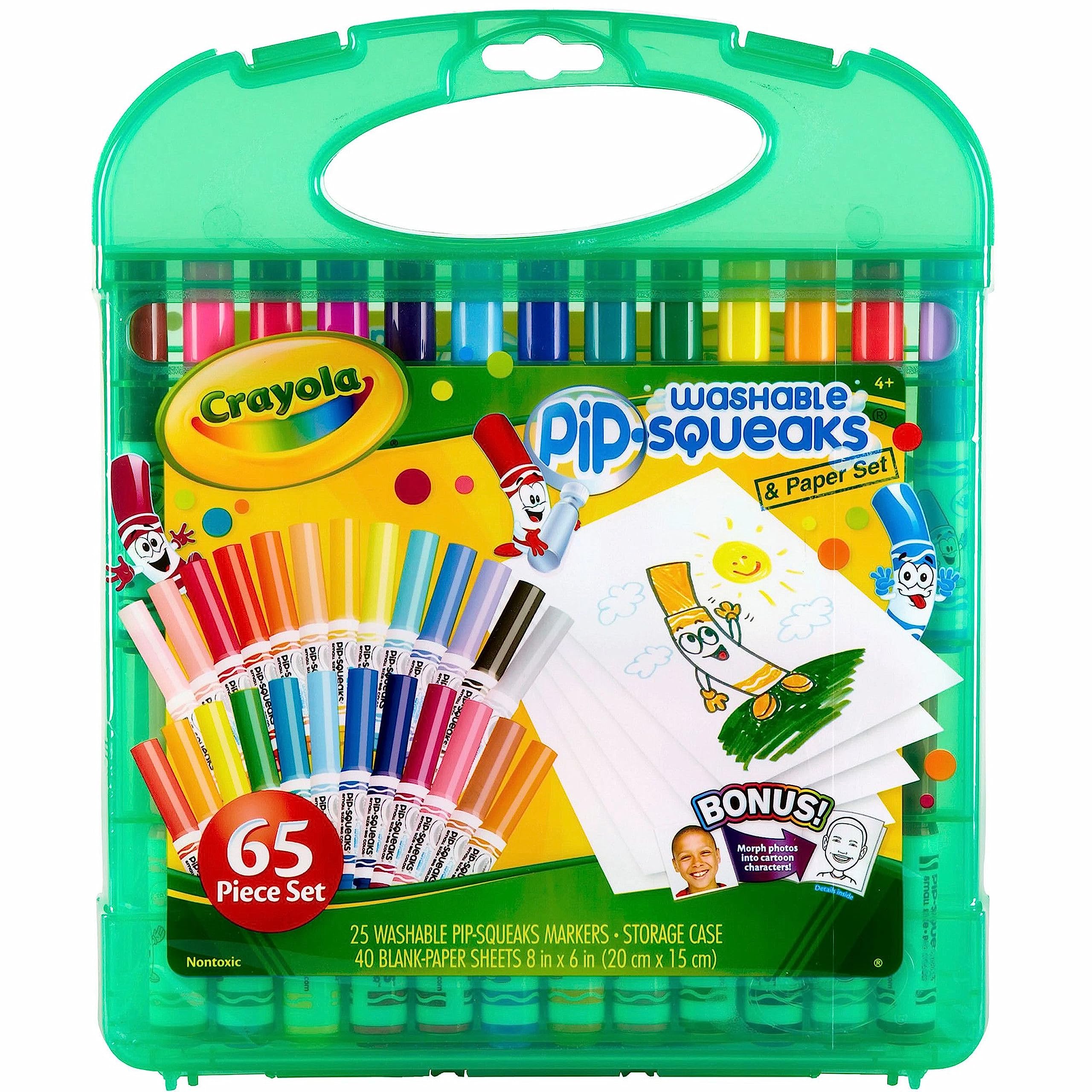 Crayola Pip-Squeaks Washable Markers 65ct, Coloring Art Supplies for Kids | Mark