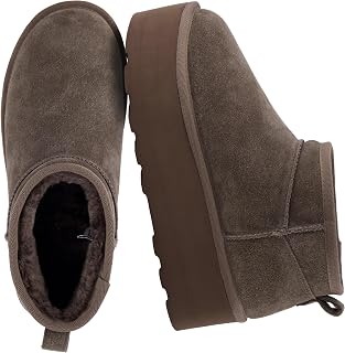 CUSHIONAIRE Women's Hippie Genuine Suede Pull-On Platform Boots + Memory Foam