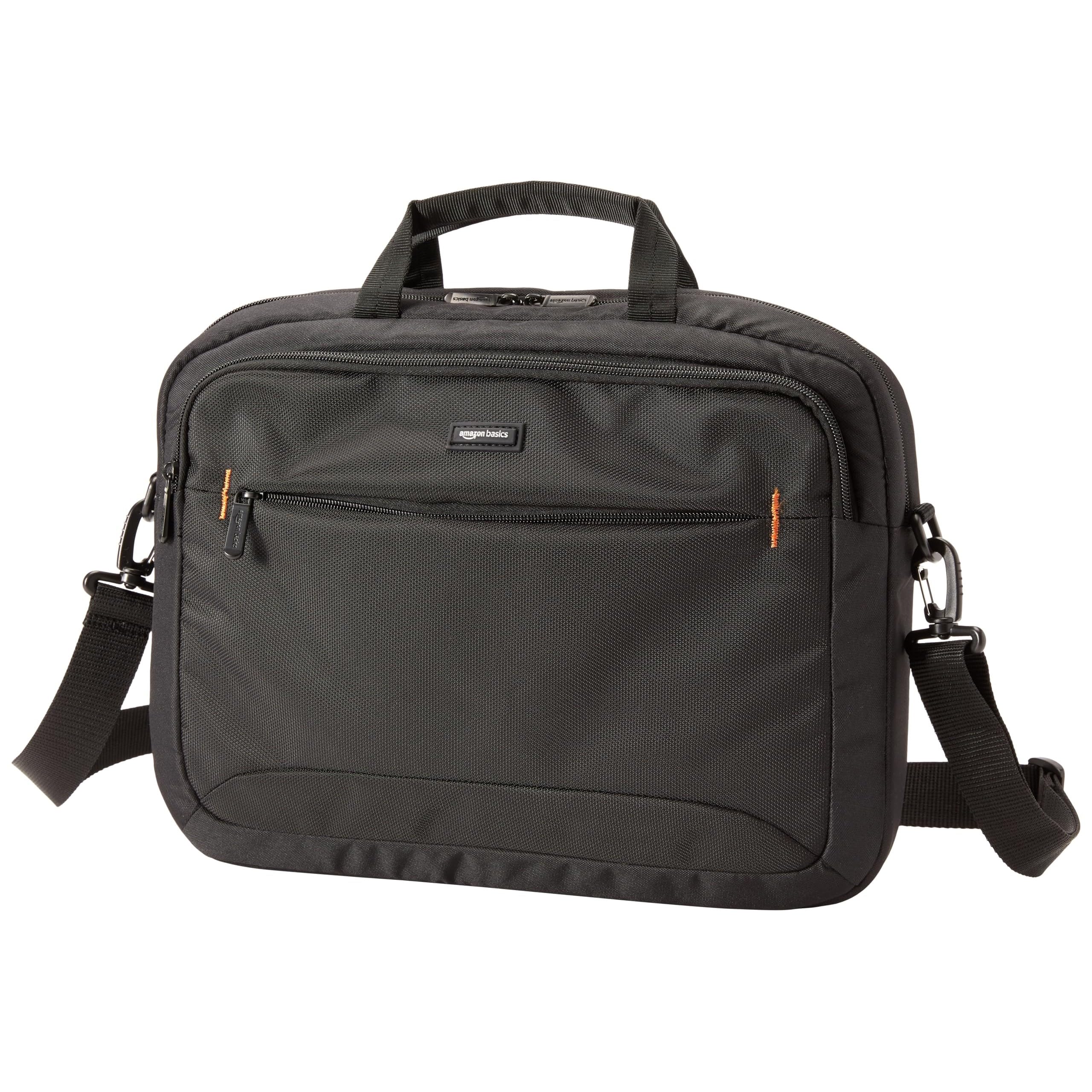 Amazon Basics Compact Laptop Shoulder Bag Carrying Case with Padded Strap and Zi