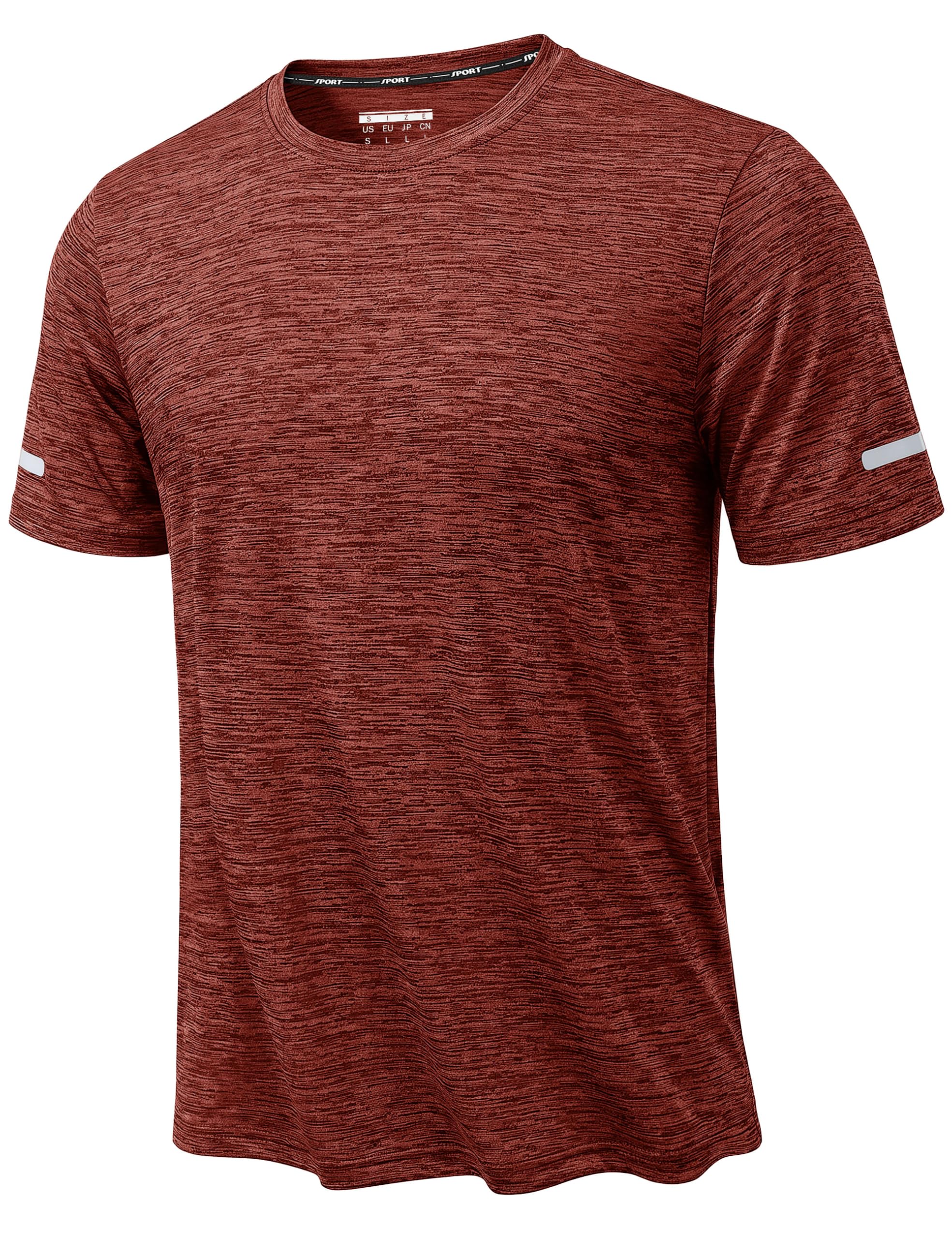 KEFITEVD Men's Training T-Shirt Short Sleeve Quick Dry Breathable Functional Cre
