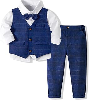 Volunboy Toddler Suit Boys Formal Wedding Guest Dress Outfit