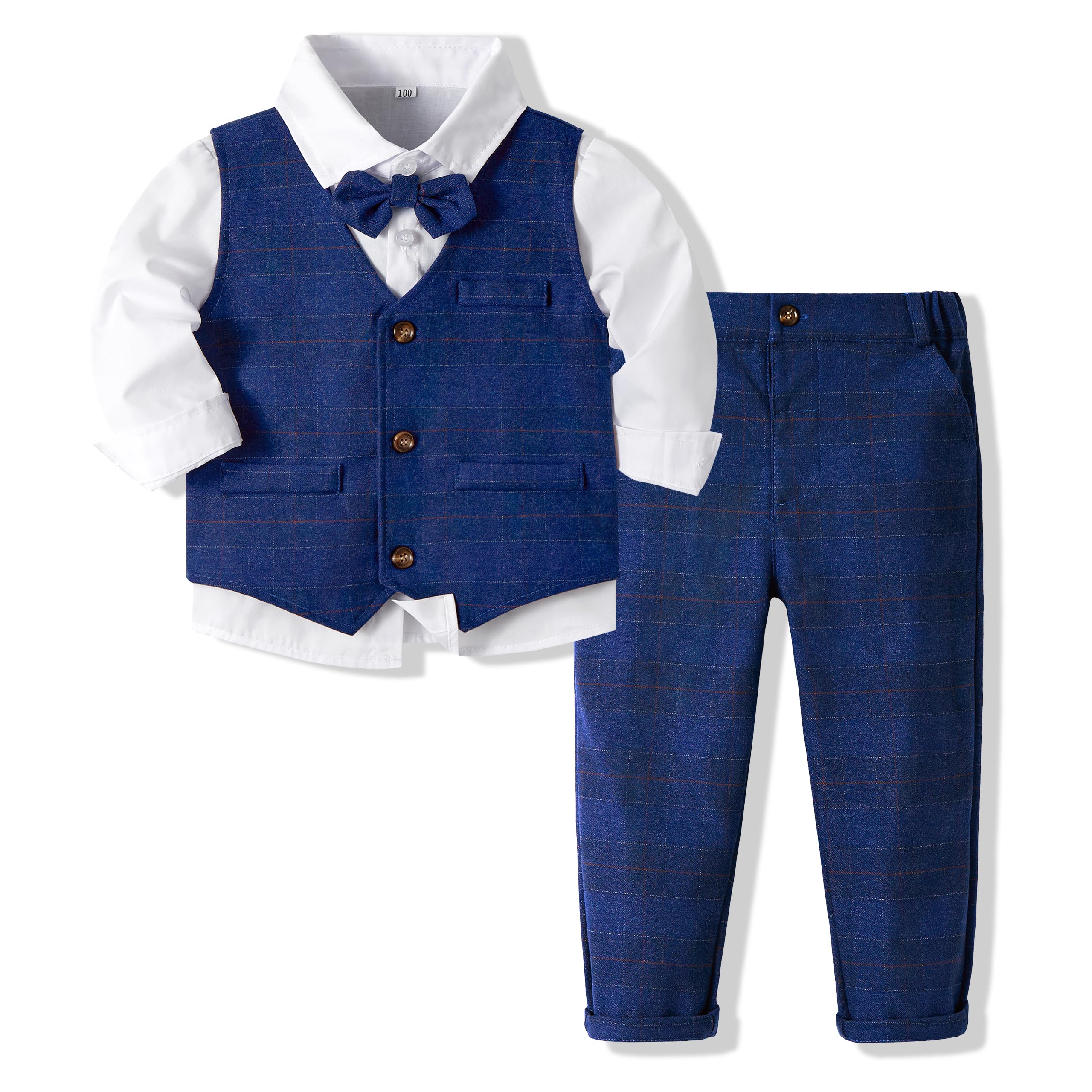 Volunboy Toddler Suit Boys Formal Wedding Guest Dress Outfit