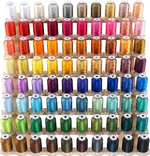 New brothread 80 Colours 100% Polyester Machine Embroidery Thread Kit 500m – Colours Compatible with Janome and Robison-Anton Colours