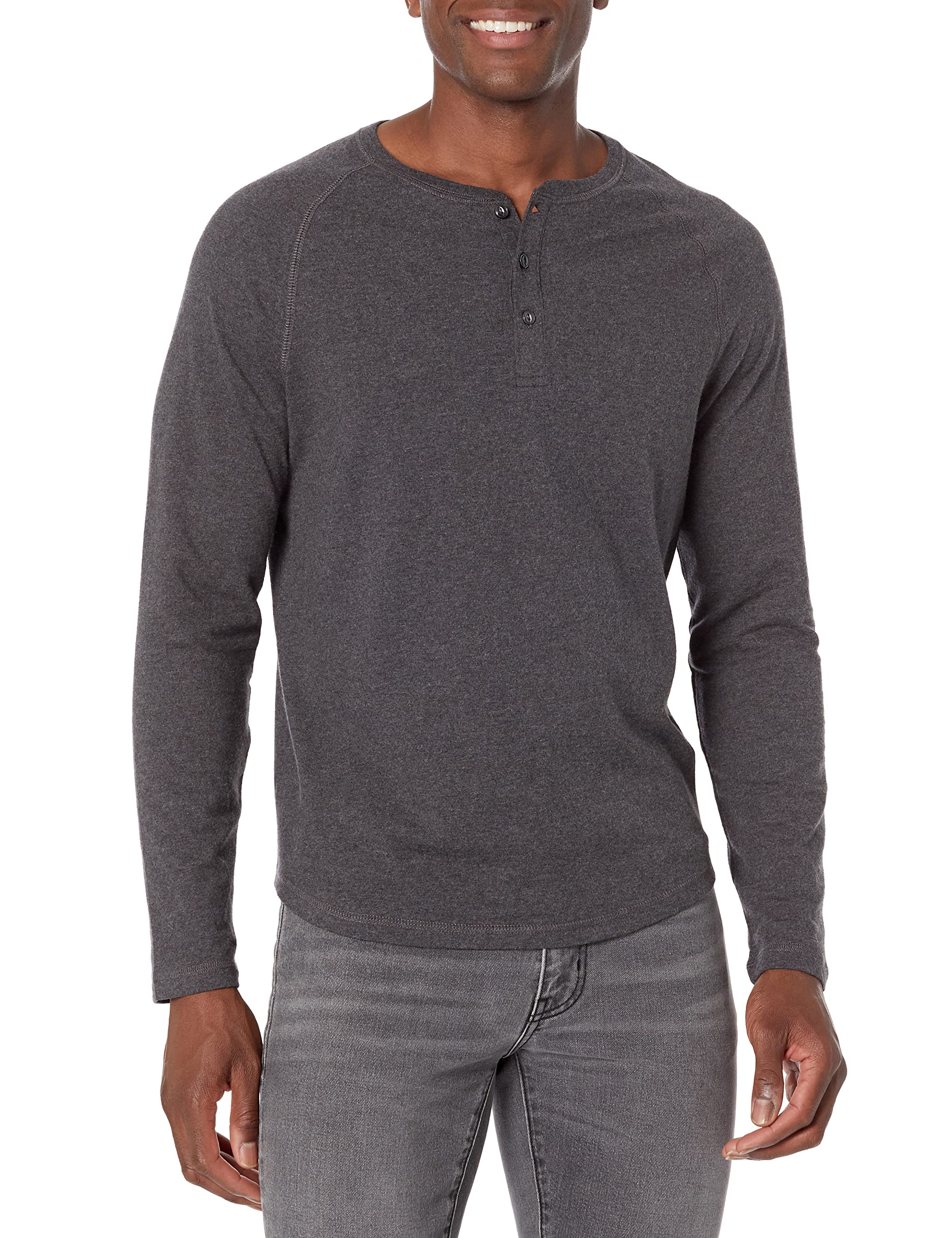 Amazon Essentials Men's 100% Cotton Long Sleeve Baker Collar Shirt