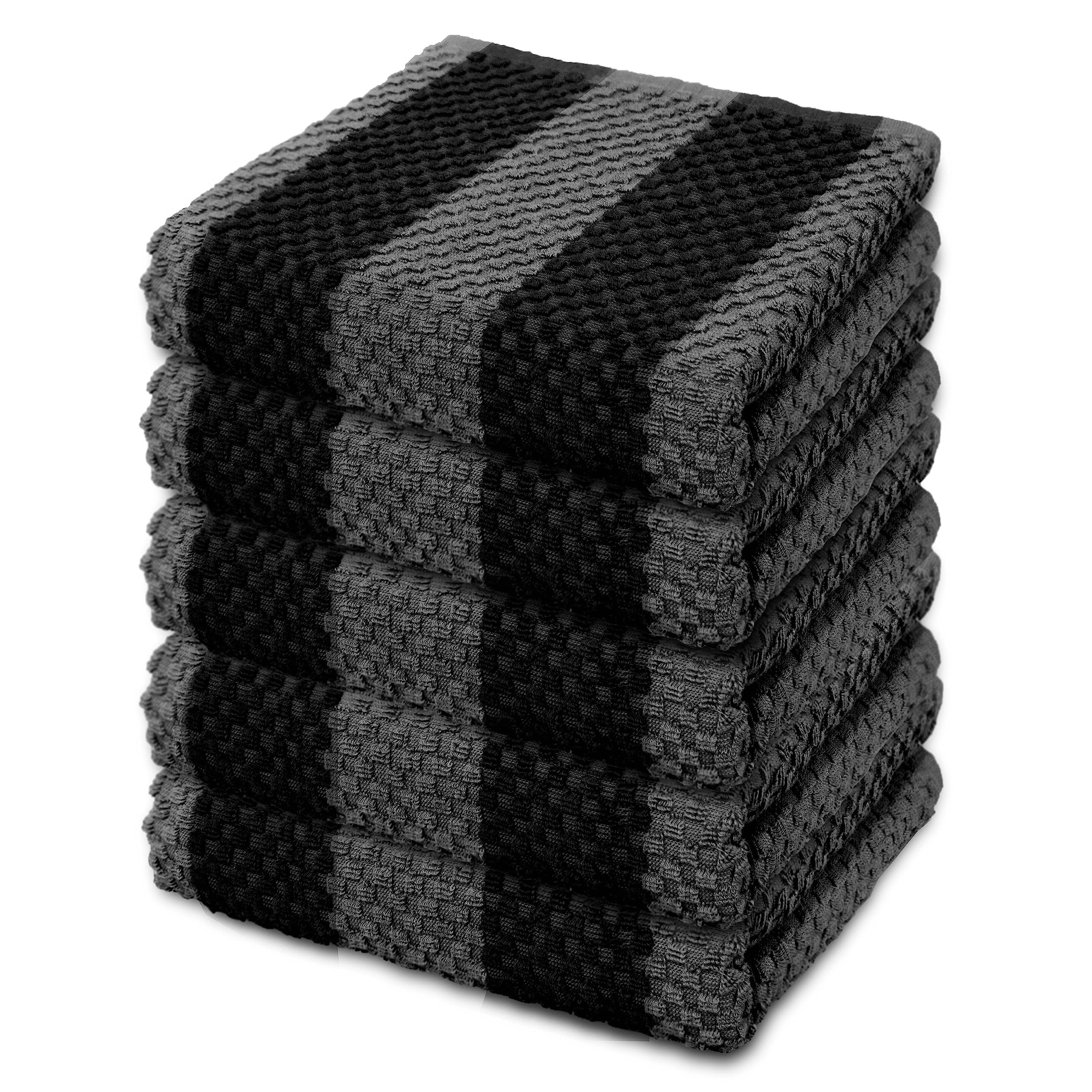 LIXURIATE Stripe Designed Tea Towels for Kitchen - 100% Cotton | Super Absorbent