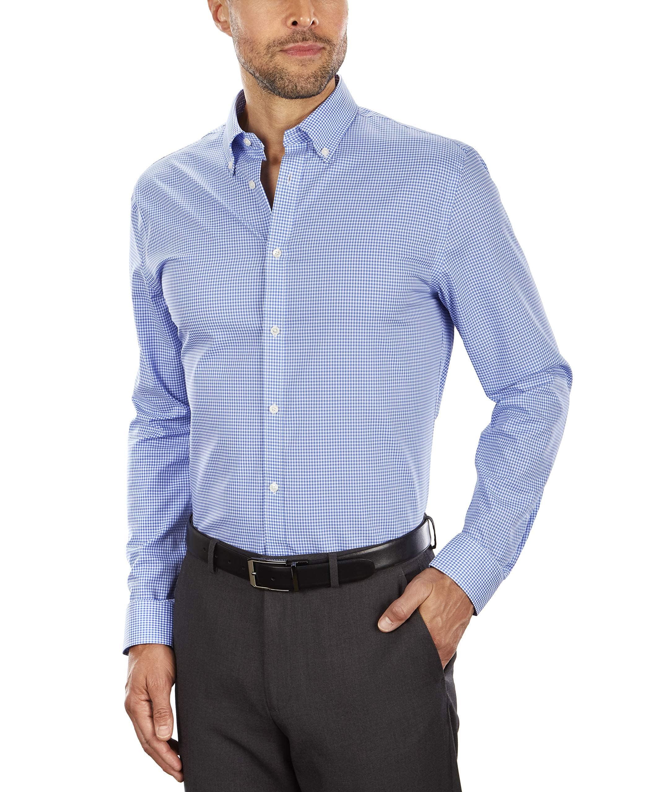 Tommy Hilfiger Men's Slim Fit Non Iron Checked Shirt - Amazon Exclusive