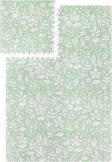 PopsyKosy Premium Baby Floor Play Mat - Thick & Cushioned 0.5 inch Playroom Foam Mat, Non-Toxic Odorless - 6 Tiles - Spacious 6x4 ft. - Stylish & Large, Waterproof for Kids & Toddlers - Olive Green