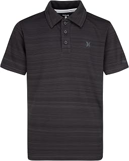 Hurley Kids Boy's Dri-Fit Polo Shirt (Little Kids) Black Heather 6 Little Kids