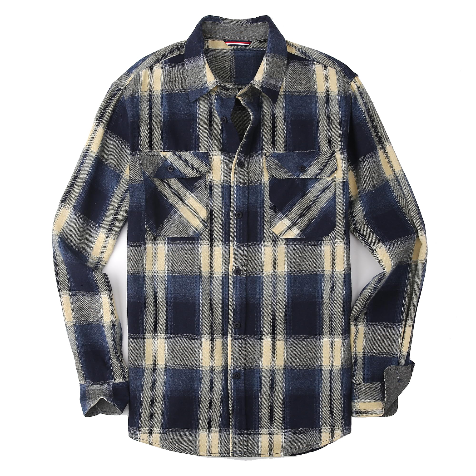 Alex Vando Mens Button Down Shirts Regular Fit Long Sleeve Casual Plaid Flannel 