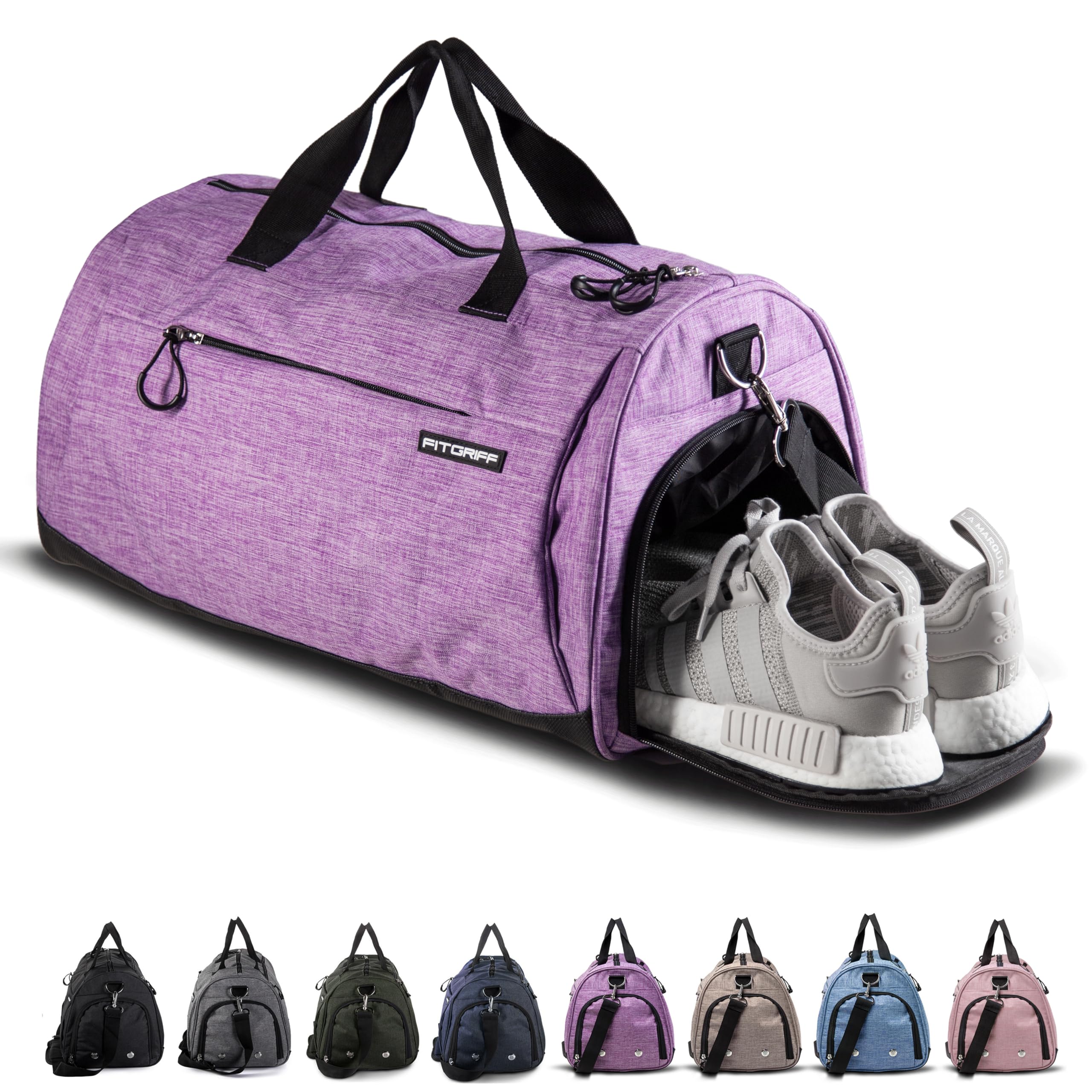 Fitgriff® Gym Bag for Men & Women with Shoe & Wet Compartment - Duffle Bag for T