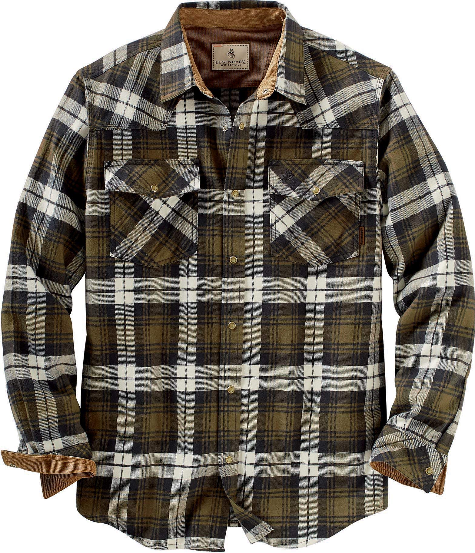 Legendary Whitetails Men's Shotgun Western Long Sleeve Button Up Flannel Shirt