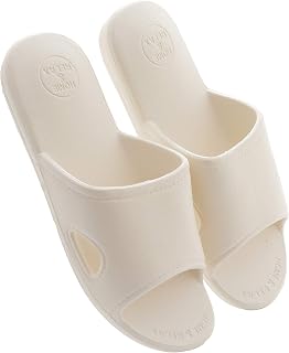 mianshe Ultra Lightweight Scandinavian-Style Sandals, Slippers, Hygienic, Easy to Walk In, Anti-Slip, For Guests, Unisex, Ivory, L