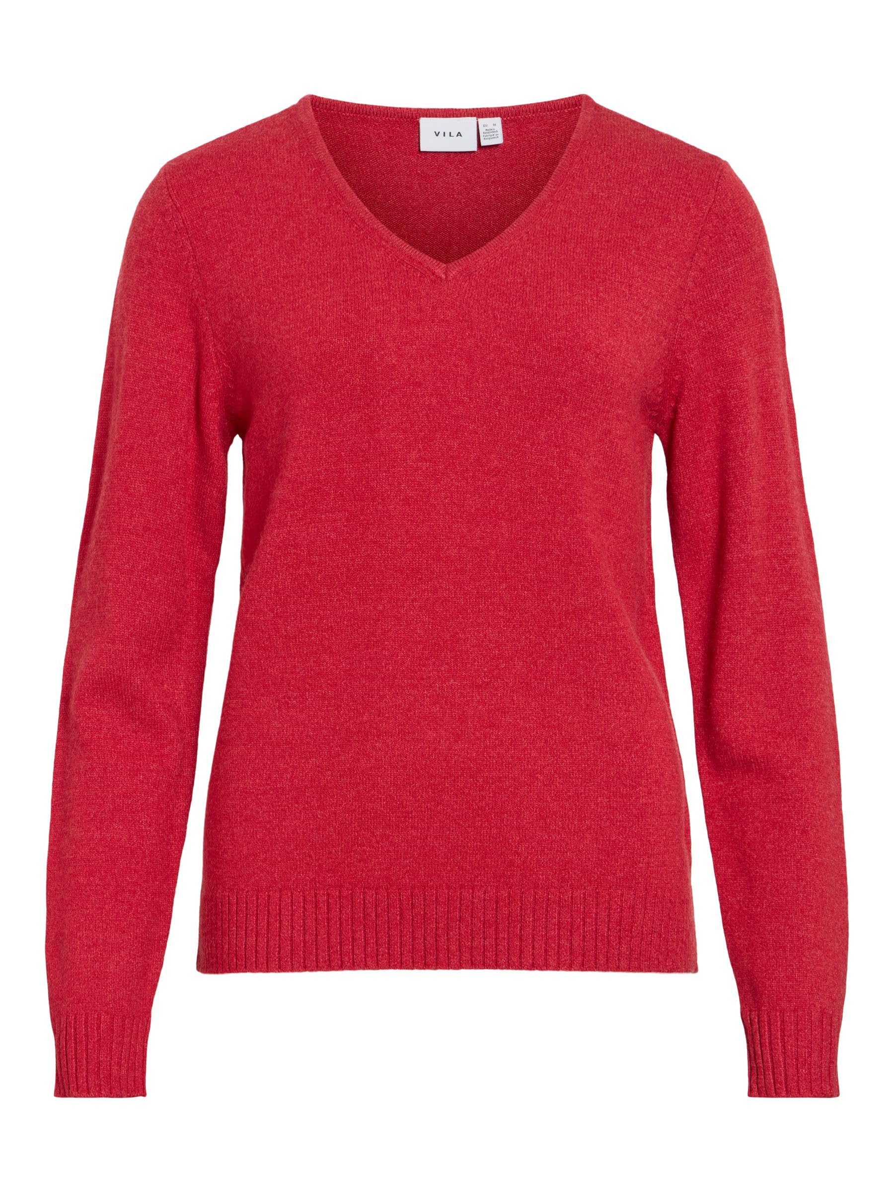 Vila Viril L/S Women's V-Neck Sweater