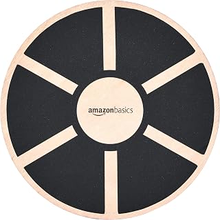 Amazon Basics Wood Wobble Balance Trainer Board, Slip Resistant, for Exercise and Core Strength