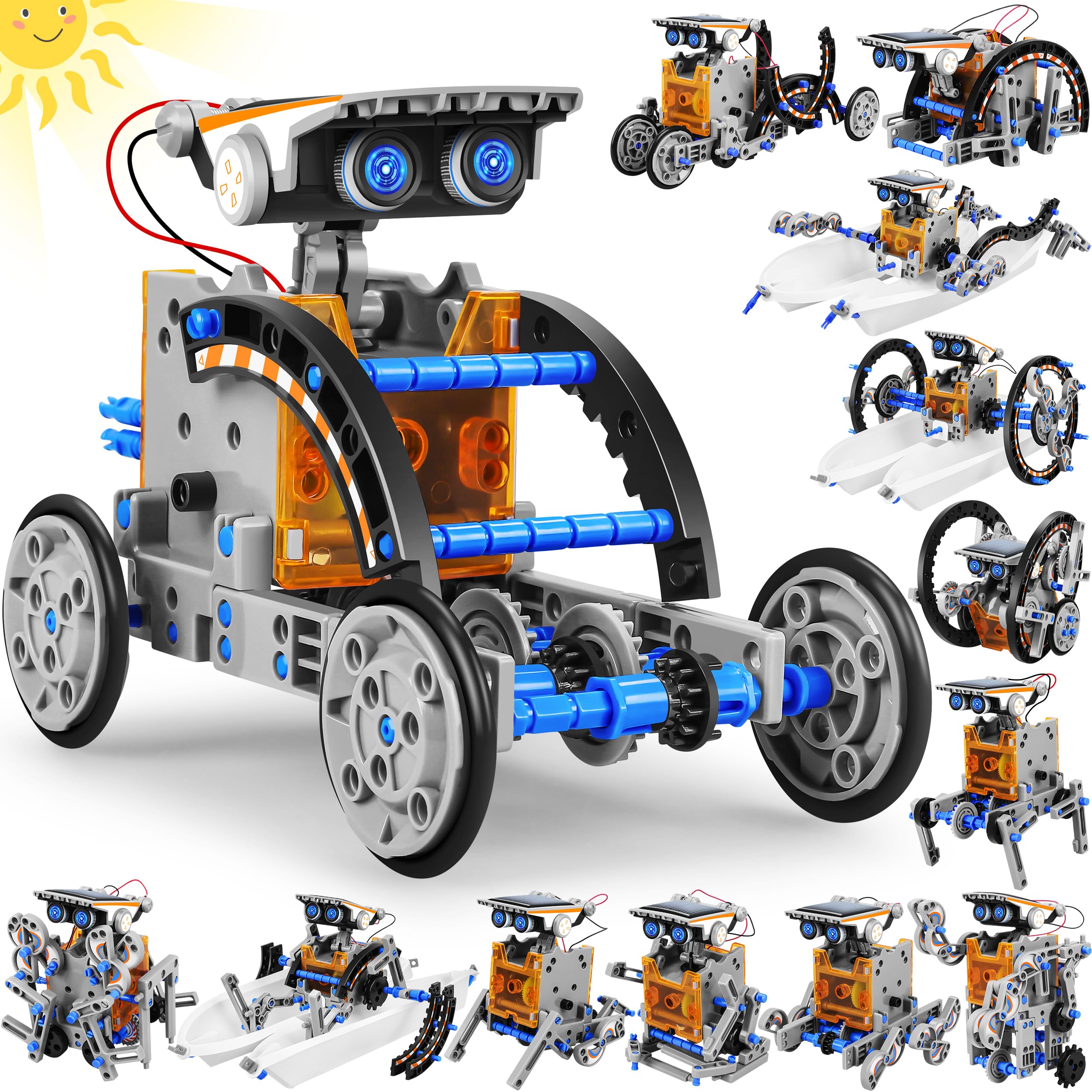 STEM 13-in-1 Education Solar Power Robots Toys for Boys Age 8-12 | Educational T