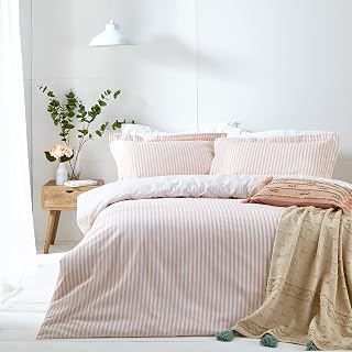 Yard Hebden Striped Duvet Cover Set (Pink-Double)