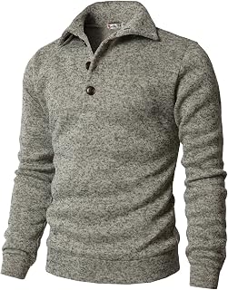 H2H Men's Casual Slim Fit Pullover Sweater Knitted Thermal Sweatshirt