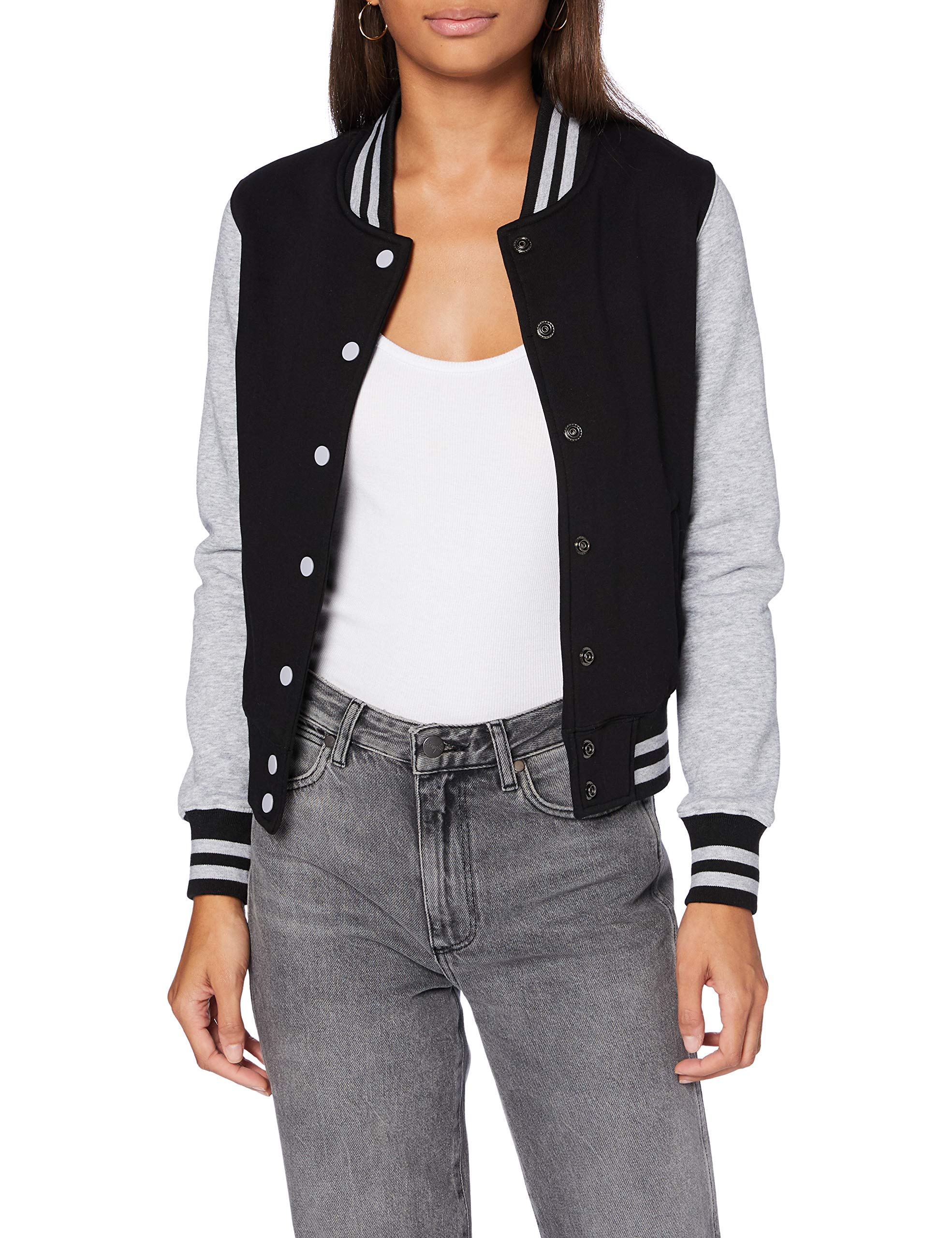 Build Your Brand Ladies Sweatshirt College Jacket Varsity Women's Jacket