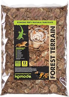 Komodo Forest Terrain Orchid Bark Chips, 12 Litre, Terrain for Reptiles | Orchid bark substrate for tropical & forest terrariums – bedding for wet or dry reptile set-ups