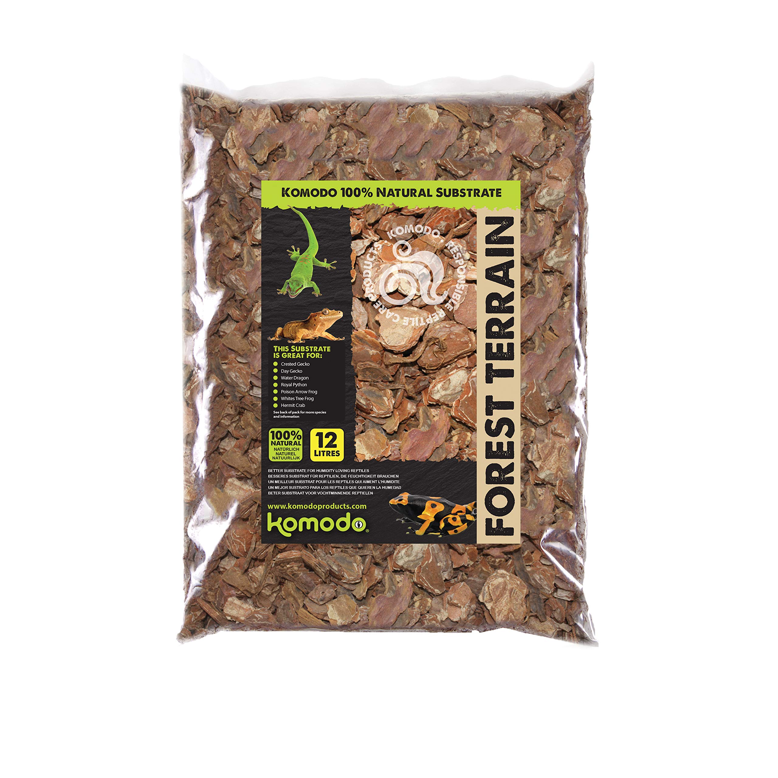 Komodo Forest Terrain Orchid Bark Chips, 12 Litre, Terrain for Reptiles | Orchid