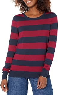 Amazon Essentials Women's Long-Sleeve Lightweight Crewneck Sweater, Flattering (Available in Plus Size)