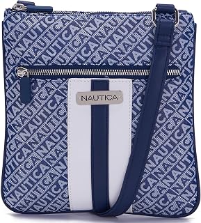 Nautica Womens Lakeside Signature North South Crossbody Bag