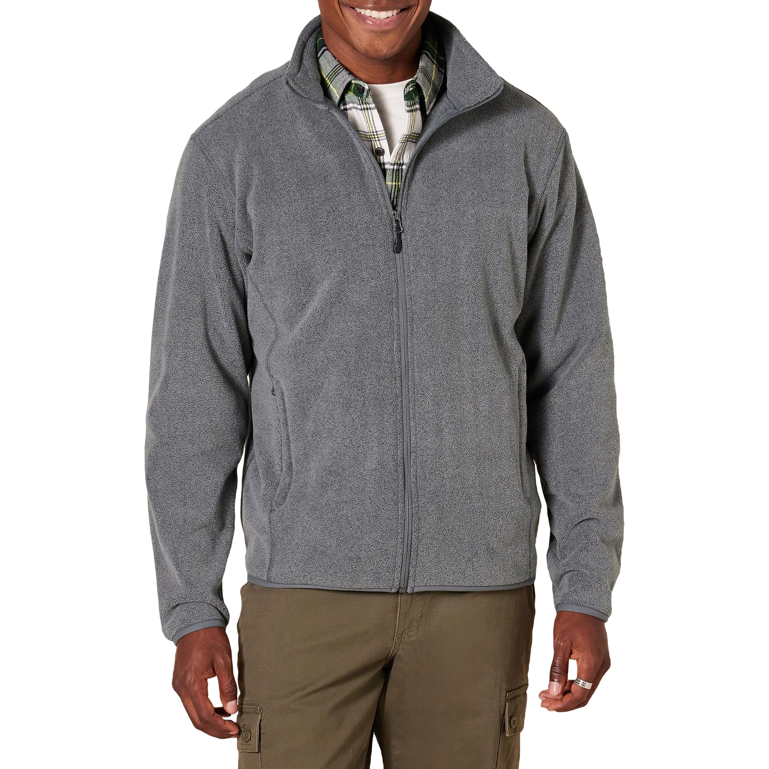 Amazon Essentials Men's Full-Zip Fleece Jacket (Available in Big & Tall)