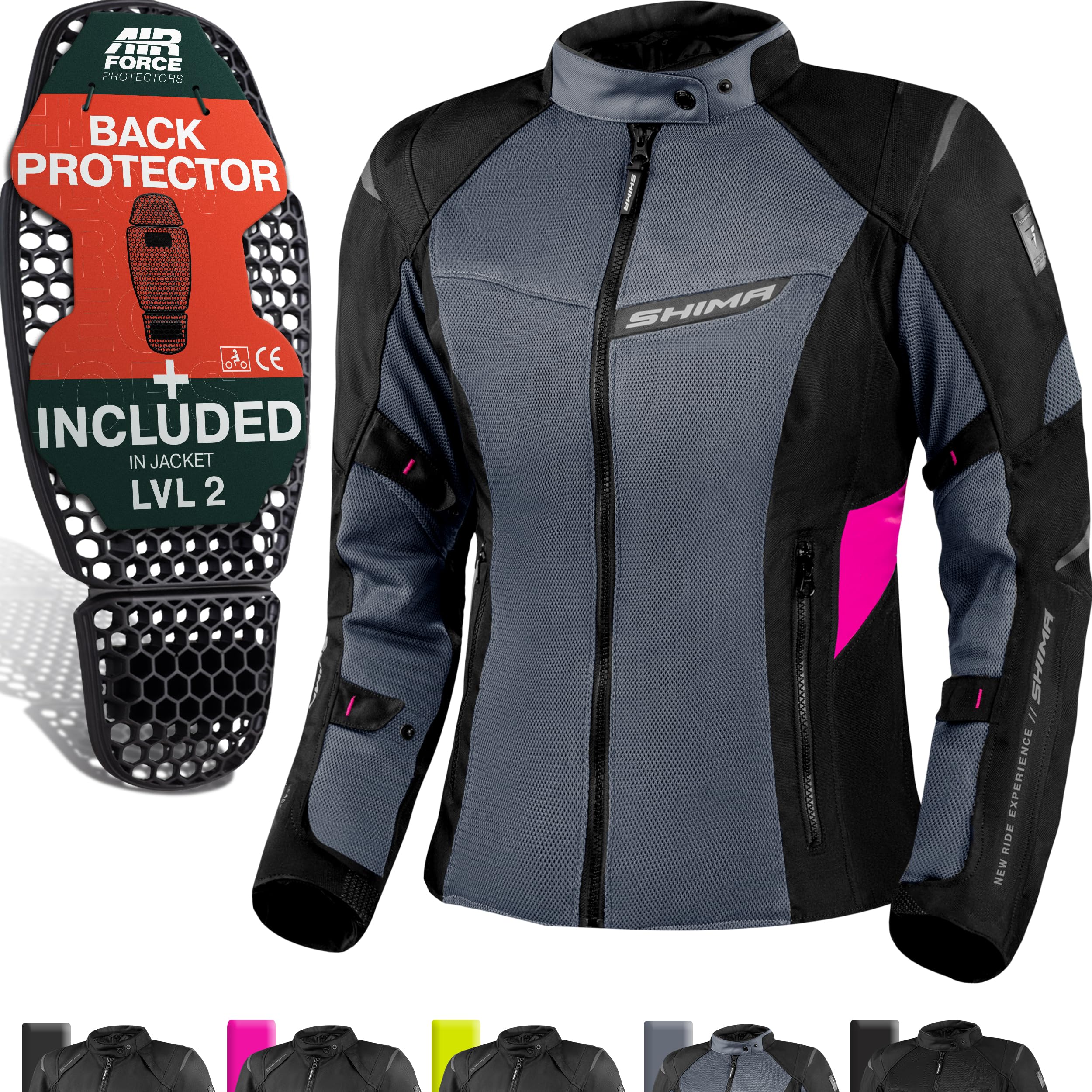 SHIMA Rush 2.0 Motorcycle Pants Jacket Women Men AirForce Protector Motorcycle S