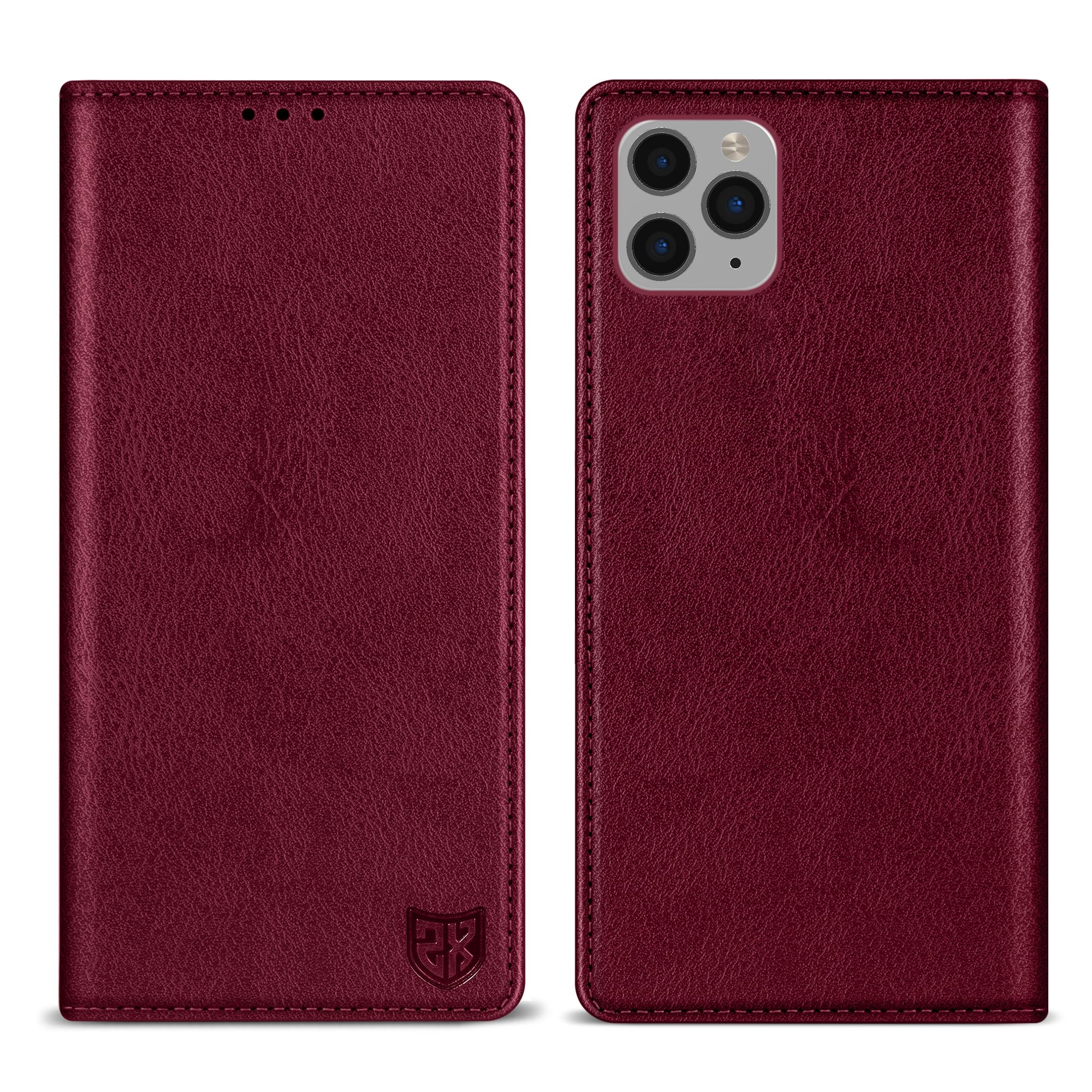 ZZXX iPhone 11 Pro Max Wallet Case, 3 Card Slots with RFID Blocking, Strong Magn