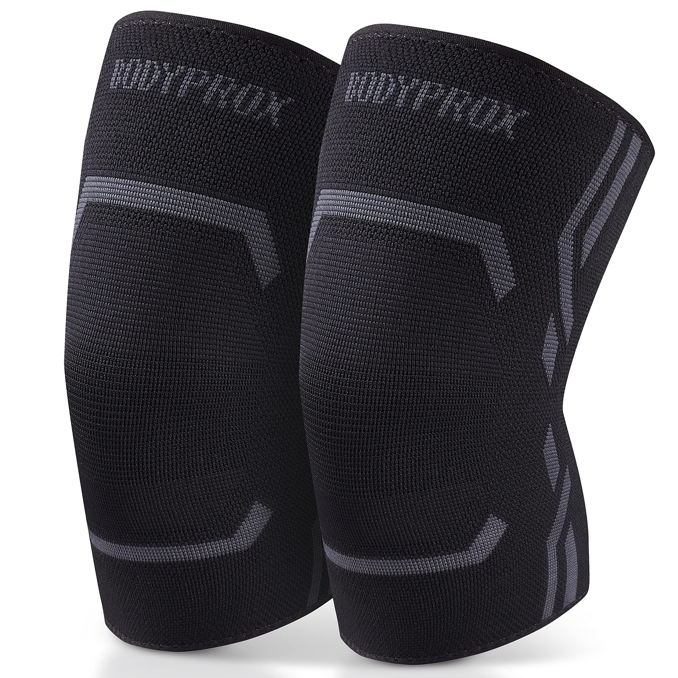 Bodyprox Knee Compression Sleeve for Men and Women (2 Pack), Knee Support Brace 