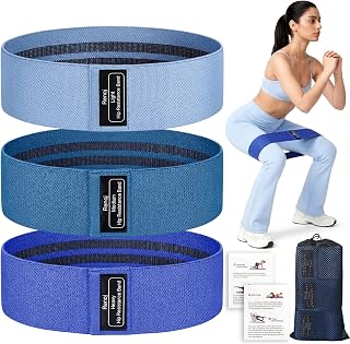 Fabric Resistance Bands for Working Out, 3-Set Exercise Loops for Home Gym