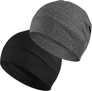 EINSKEY 100% Cotton Skull Cap Beanies Head Cover for Men Women | Lightweight, Soft & Breathable Head Hat Helmet Liner – Cycling, Running, Nightcap & Chemo Headwear