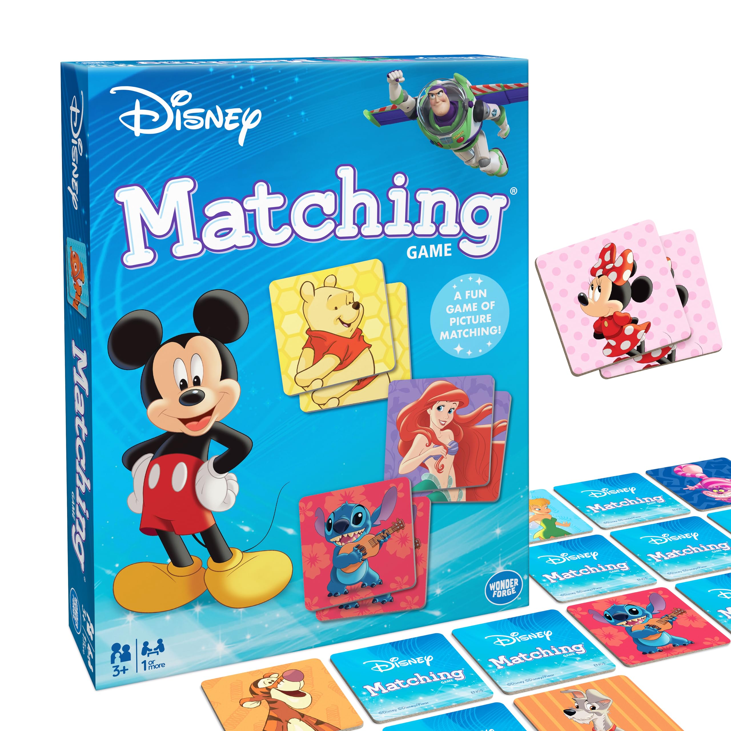 Wonder Forge Disney Matching Game | Ages 3+, Features Classic Disney Characters,