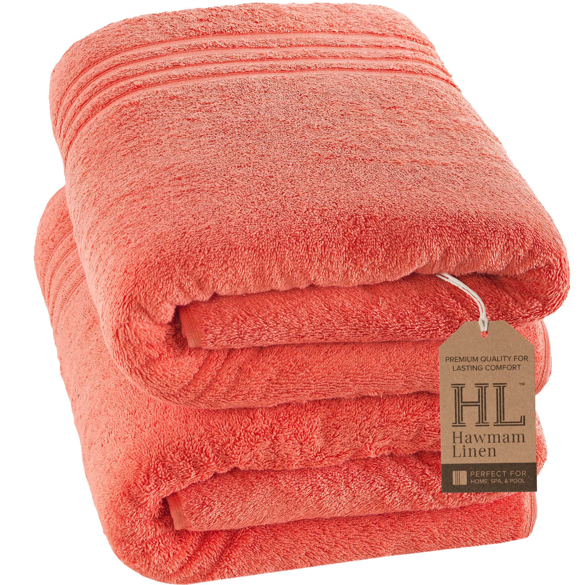 Hawmam Linen Jumbo Bath Towels Large Soft Absorbent 100% Cotton Premium Quality 