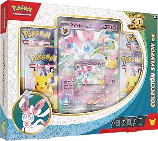 Pokémon: JCC Pokémon Sylveon Ex 30th Anniversary Celebration Collection (1 Holographic Promo Card, 1 Oversized Holographic Card and 4 Upgrade Envelopes)