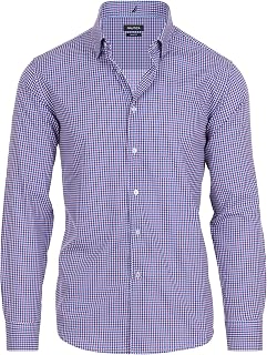 Nautica Slim Fit Mens Dress Shirts Long Sleeve Performance Polyester Fabric Wrinkle Free 4-Way Stretch