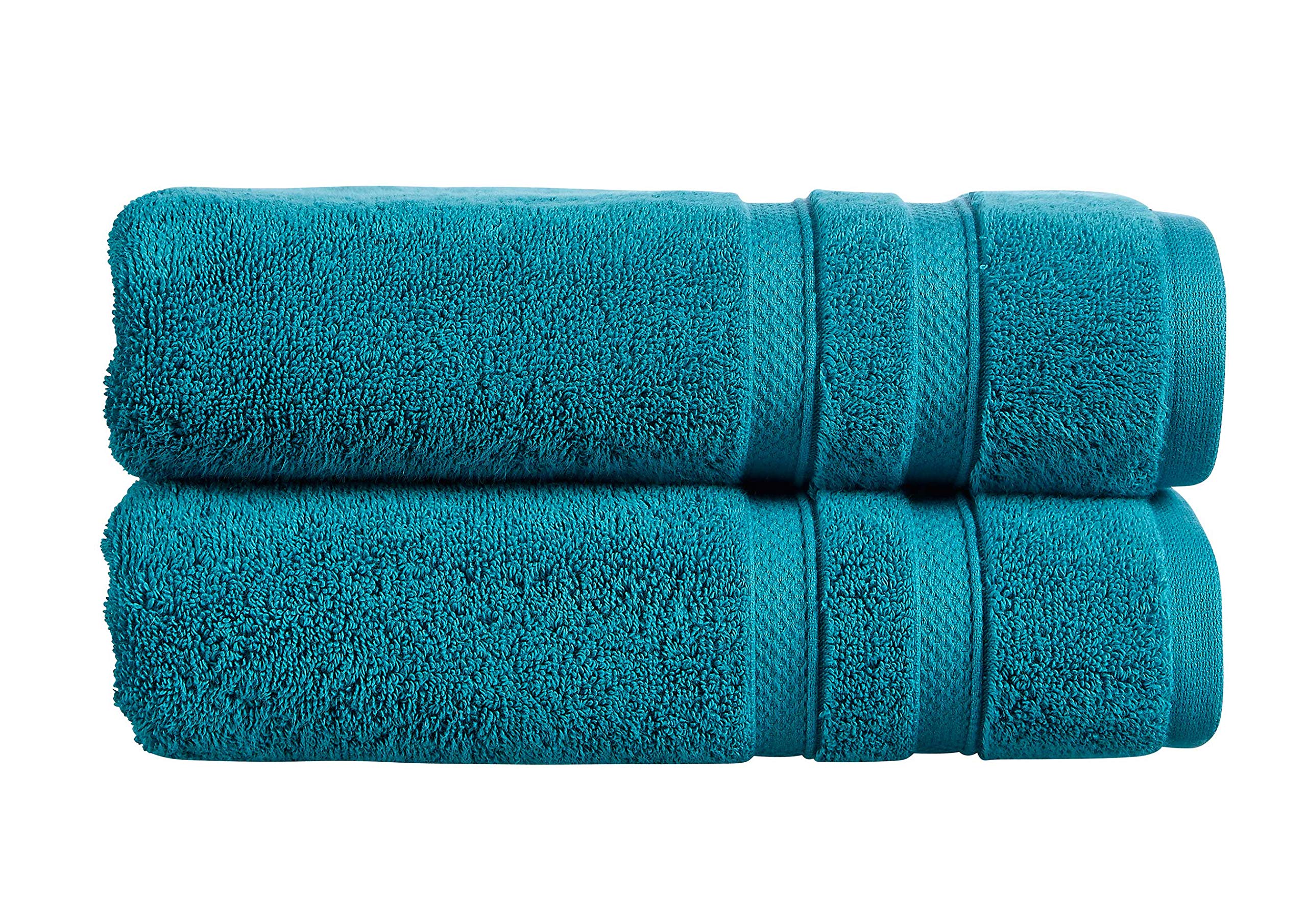 Christy Chroma Blue Bath Sheets | Set of 2 | Highly Absorbent Heavyweight 675GSM