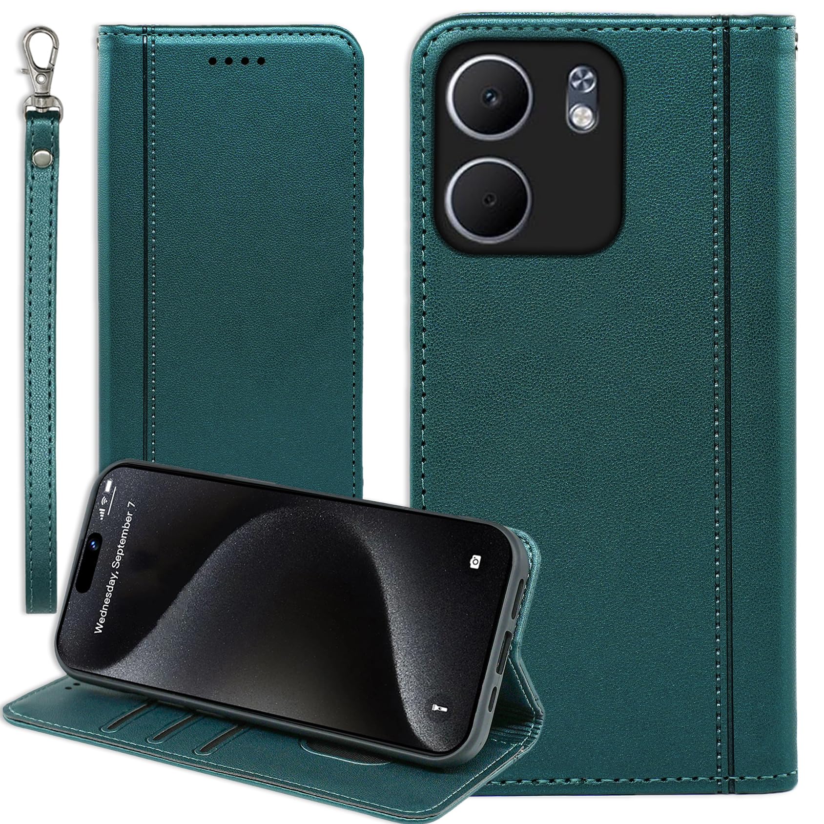 Oppo A5x Case, Flip Type [ Cobeimisr Card Case Included] Oppo A5x Book Style opp