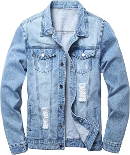 QIMYUM Jean Jacket For Men, Distressed Slim Denim Jacket, Voltaic 3 Velcro Fade Velcro Shoes - Children, Medium, Voltaic 3 Velcro Fade Velcro Shoes – Children, M