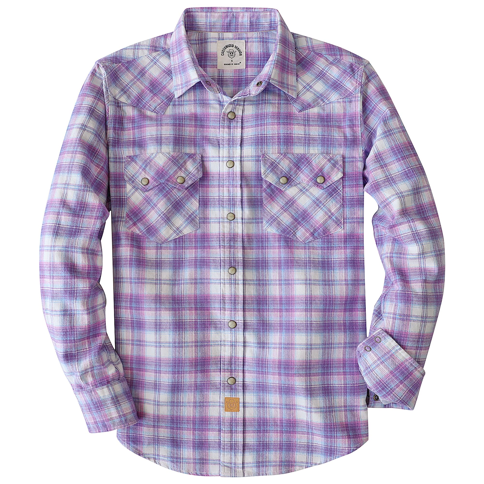 Dubinik® 6.3 oz Flannel Shirt Men's Long Sleeve Western Shirt with Press