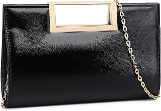 Gurina Evening Clutch Purses for Women Formal Party Clutch Bags Cocktail Prom Fashion PU Leather Shoulder Handbags