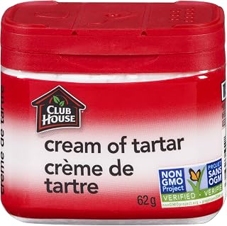 Club House Herbs & Spices, Cream of Tartar, 62 g | Distinctive Cream of Tartar Flavour for Meringues, Cookies, Baking, and Dessert Recipes