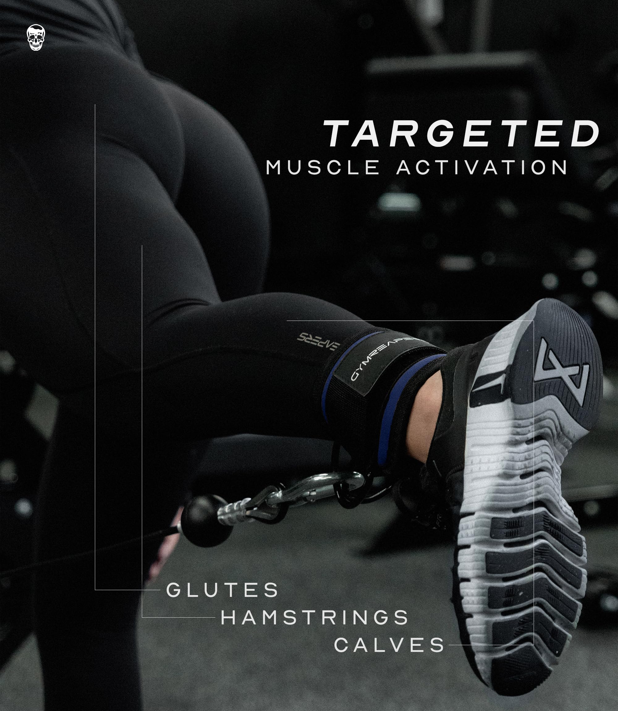 Gymreapers Ankle Straps For Cable Machine Kickbacks, Glute Workouts, Lower Body 