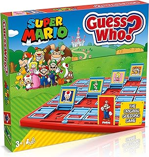 Winning Moves Super Mario Guess Who? Board Game, Play with Classic Nintendo Characters Including Mario, Luigi, Peach, Bowser, and Donkey Kong, 2 Players Makes a Great Gift for Ages 3 Plus