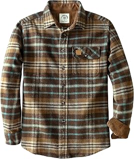 Dubinik® 13 oz Ultra Heavyweight Flannel Shirt for Men Button Down Plaid